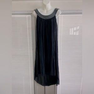 Giulia’s silk and sequin dress navy size medium